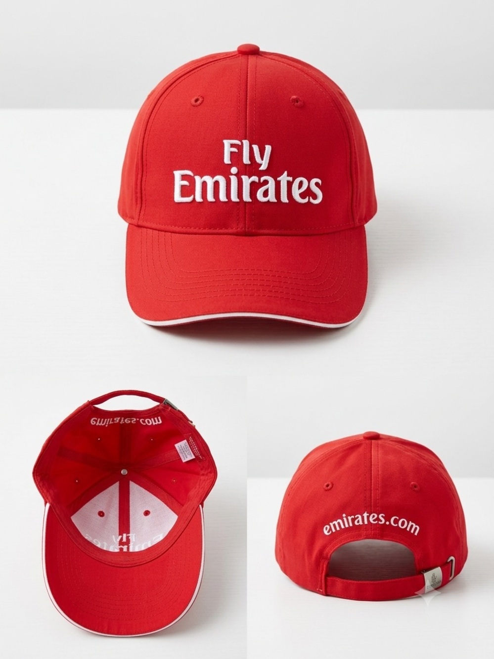 Lightly used Fly Emirates Red Baseball Cap